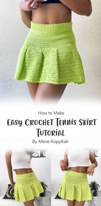 Best Tennis Skirt Free Crochet Pattern & Tutorial Ideas - Carolinamontoni.com Tennis Skirt Pattern, Ruffle Skirt Pattern, Maxi Skirt Pattern, Crochet Pattern Tutorial, Skirt Pattern Free, Crochet Dress Pattern Free, Crochet Maxi Skirt, Crochet Skirt Pattern, Crochet Bottoms