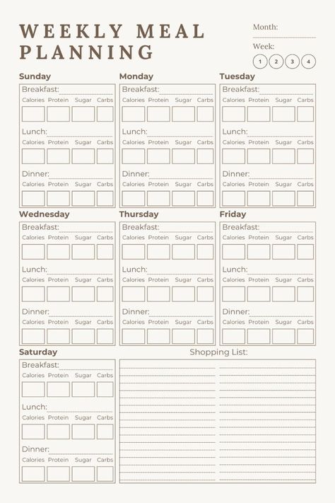 Keep your family's meals on track with this easy-to-use printable weekly meal planner. With space to plan breakfast, lunch, dinner, and snacks, this planner will help you make sure everyone is fed and happy. Download your copy Monthly Meals, Printable Grocery List Template, Printable Weekly Meal Planner, Printable Habit Tracker, Life Skills Class, Printable Meal Planner, Grocery List Template, Weekly Menu Planners, Grocery List Printable