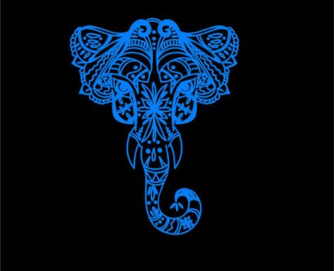 Elephant Intricate Elephant Vinyl Decal car decal truck decal Instagram Decal, Elephant Decal, Computer Decal, Window Laptop, Truck Decals, Custom Vinyl Decal, Car Decals Vinyl, Custom Vinyl, Window Decals