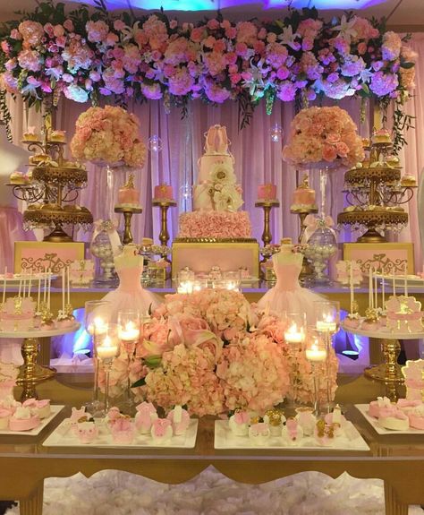 Ballerina Quinceañera Desert Table Ideas, Ballerina Quinceanera Theme, Quince Candy Table, Quince Candy Table Ideas, Quinceanera Aesthetic, Candy Table Ideas, Quinceañera Decor, Chambelanes Outfits, Desert Tables