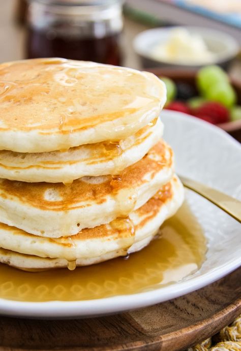 If you're looking for The Best Fluffy Homemade Pancakes Recipe, this is it. These classic pancakes are fluffy, sweet and delicious. This is our go-to recipe for pancakes! Easy Fluffy Pancake Recipe, Homemade Pancakes Recipe, Classic Pancakes, Pancake Recipe Easy Fluffy, Fluffy Homemade Pancakes, Recipe For Pancakes, Classic Pancake Recipe, Homemade Pancakes Fluffy, Fluffy Pancake Recipe