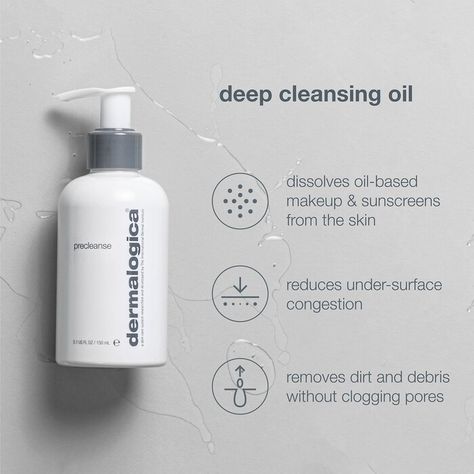 Dermalogica Precleanse, Dermalogica Skin Care, Esthetician Quotes, Double Cleanse, Skincare Branding, Deep Cleansing Oil, Cleansing Face, Favorite Skincare Products, Oil Cleanser