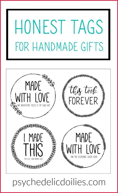 Free Funny Printable Labels for Handmade Gifts Crochet Labels, Knitting Labels, Funny Printables, Free Printable Gifts, Free Printable Gift Tags, Printable Gift Tags, Labels Printables Free, Free Gift Tags, Handmade Gift Tags