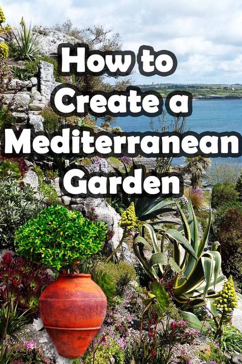 Small Mediterranean Yard, Mediterranean Coastal Garden, Mediterian Garden Ideas, Medeteranian Gardens, Mediterranean Herb Garden, Mediterranean Patios, Mediterranean Backyard Ideas, Modern Mediterranean Backyard, Tuscan Style Garden