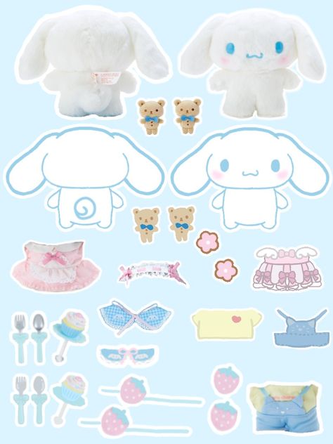 Cinnamoroll Paper Craft, Cinnamoroll Origami, Printable Cinnamoroll, Sanrio Coloring Pages Printable, Paper Figure Template, White Paper Craft, Sanrio Coloring Pages, Sanrio Coloring, Kawaii Printables