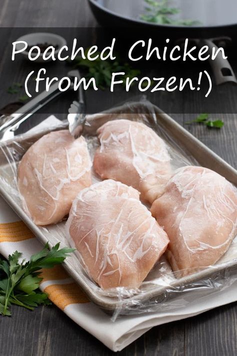 Poached Chicken Breast Recipes, Chicken From Frozen, Recipes Budget, Cooking Secrets, Frozen Chicken Recipes, Picky Toddler Meals, Chicken Tenderloin Recipes, Mediterranean Meals, Low Carb Chicken Recipes