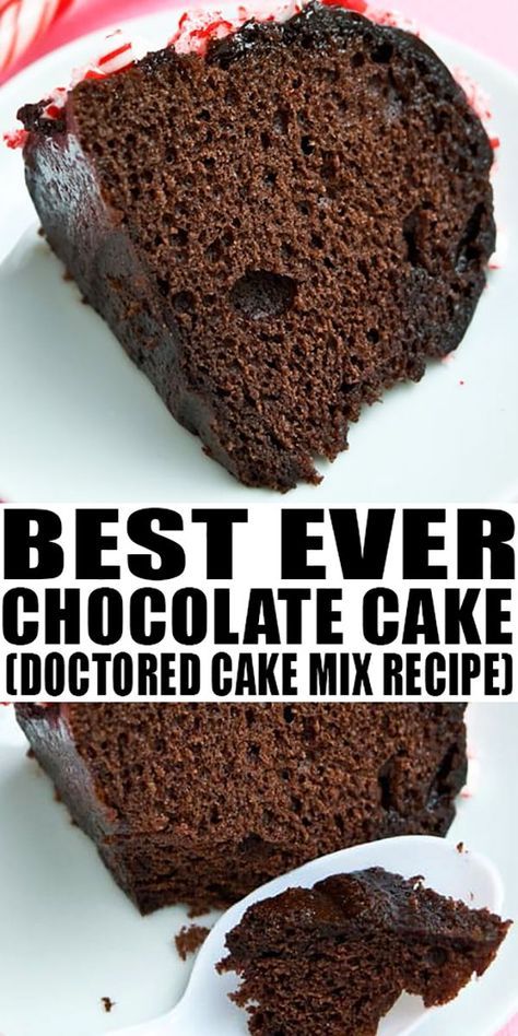 Make Box Cake Better, Box Cake Better, Best Ever Chocolate Cake, Doctored Cake Mix Recipes, Chocolate Box Cake, Chocolate Cake Mix Recipes, Make Box, Box Cake Recipes, Boxed Cake Mixes Recipes