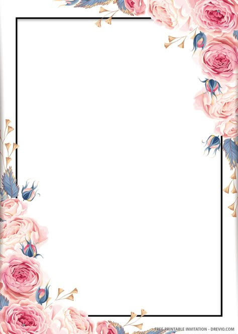 Download (FREE PRINTABLE) – Blue Floral Wedding Invitation Template #free #freeinvitation2019 #birthday #disney #invitations #invitationtemplates Modern Wedding Invitation Wording, Blank Wedding Invitation Templates, Blank Wedding Invitations, Free Printable Wedding Invitations, Free Wedding Invitation Templates, Blue Floral Wedding, Wedding Invitation Background, Floral Invitations Template, Free Wedding Invitations