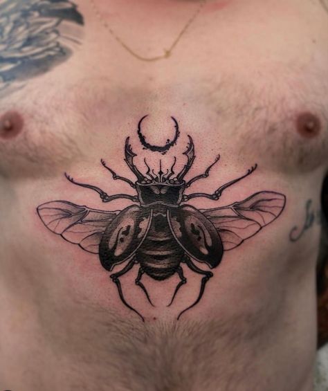 Gramophone Tattoo, Scarab Tattoo, Beetle Tattoo, Artsy Tattoos, Tier Tattoo, All Black Tattoos, Funky Tattoos, Insect Tattoo, Bug Tattoo