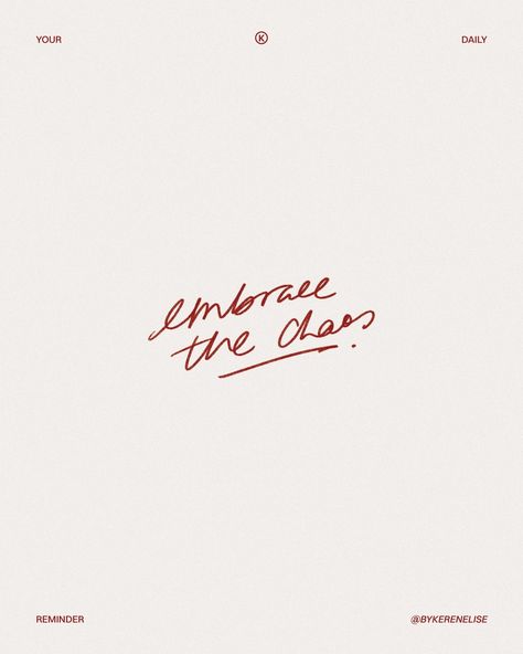 Sometimes life feels like a whirlwind, right? Remember, it's okay to embrace the chaos. You don't need to do all the things. Prioritise what matters most, and let go of the rest. This applies to running a business too - focus on what truly drives your brand forward and brings you joy. Embrace the beautiful mess and watch your creativity and success flourish. This popped into my head while listening to @rosie.coaches last week during her webinar about overwhelm. I have this written on a post-... Embrace The Chaos, Running A Business, What Matters Most, Beautiful Mess, It's Okay, The Chaos, Let Go, Creative Studio, Letting Go