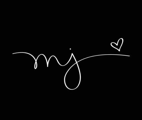 Mj Initials Tattoo, M And J Tattoo, Mj Logo, J Tattoo, J Names, Tiny Wrist Tattoos, Cursive Tattoos, M Tattoos, Cute Easy Doodles