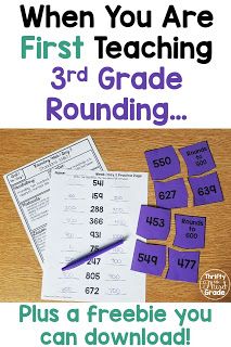 It is important to think about how you introduce third graders to rounding. In this post, I explain which skill I begin with. I have also included a freebie that you can use with your students as you teach third grade rounding! Teaching 3rd Grade Math, Rounding Third Grade, 3rd Grade Circulum, Rounding 3rd Grade, Teaching Rounding, How To Teach Math, Ks2 Maths, Teaching 3rd Grade, Math 3rd Grade