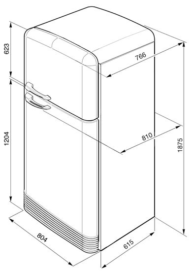 Refrigerator Drawing, Refrigerator Size, Room Reference, Refrigerator Dimensions, Smeg Fridge, Refrigerator Sizes, House Dimensions, Human Dimension, Data Architecture