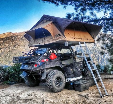 Amazing Rig! Utv Camping, Atv Camping, Side By Side Accessories, Off Road Camper Trailer, Off Road Camping, Jeep Camping, Overland Truck, Off Road Trailer, Bug Out Vehicle