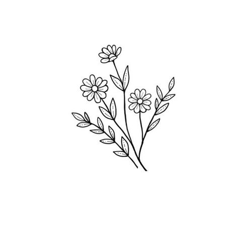 Flower Drawing Ideas, Drawing Ideas Inspiration, Flower Step By Step, Beautiful Flower Drawings, Daisy Tattoo, Flowers Drawing, Flower Drawing Design, Artist Sketches, Buku Skrap