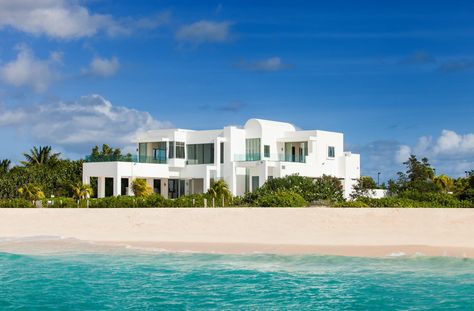 The Beach House in Anguilla is the Winner of the Best International Architecture Single Residence award.   Visit our website for more info: http://www.myprivatevillas.com/luxury/caribbean/anguilla/25469/the-beach-house?&locationName=caribbean Beach House Mansion, Houses By The Beach, Beach Mansion, Mansion Exterior, Luxury Beach House, Beach House Exterior, Beachfront Home, Beach House Plans, Modern Beach House