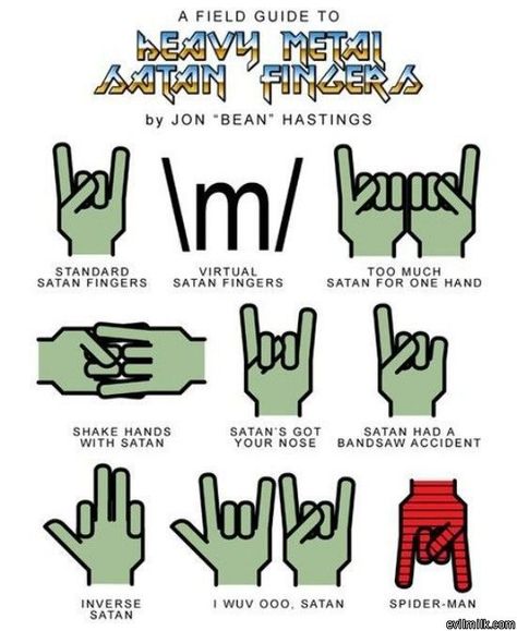 MSL= Metal Sign Language Heavy Metal Shirts, Muzică Rock, Metal Meme, Metal Shirts, Septième Art, Band Humor, Symbols And Meanings, Heavy Metal Music, Band Memes