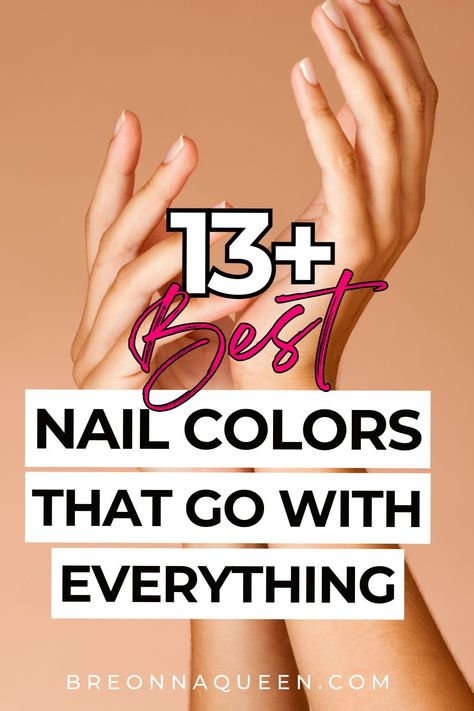 "Stay polished and professional with these 13 nail polish colors that are perfect for any office or business setting! From muted neutrals to classic reds, these shades will keep your nails looking sophisticated. #nailpolishcolors #professional #work" Professional Nail Polish Colors, Clean Nail Colors Classy, Nail Color That Matches Everything, Trendy Nail Paint Colour, Nail Color For Interview Professional, Work Nail Colors, 2025 Nail Colors, Versatile Nail Colors, Classic Nail Polish Colors