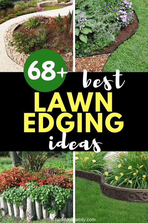 68 Lawn Edging Ideas That Will Transform Your Garden Landscaping Edges Ideas, Flowerbed Borders, Wood Garden Edging, Lawn Edging Ideas, Garden Border Ideas, Flower Bed Edging, Garden Edging Ideas, Aerate Lawn, Yard And Garden