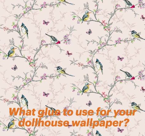 which glue for dollhouse wallpaper Corner Wallpaper, Dollhouse Walls, How To Apply Wallpaper, Dollhouse Decorating, Dollhouse Wallpaper, Stick It, Diy Dollhouse, Glue, Doll House