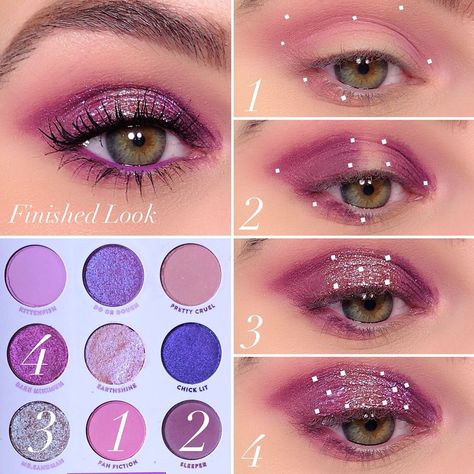 @colourpopcosmetics -It’s My Pleasure Eyeshadow Palette  1️⃣Fan Fiction- Apply to the crease and blend upwards and then to outer half of… Eyeshadow Tips, Makeup Pictorial, Colourpop Eyeshadow, Makeup Brushes Guide, Blending Eyeshadow, Colourpop Cosmetics, My Pleasure, Spring Makeup, Eyeshadow Palettes