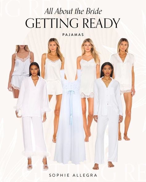 Vintage Getting Ready Outfits, Bride Getting Ready Dress, White Getting Ready Outfit, Bride Pajamas Getting Ready, Bridal Get Ready Outfits, Getting Ready Outfit Bride, Bridal Getting Ready Outfit, Wedding Day Getting Ready Outfit, Wedding Getting Ready Outfit