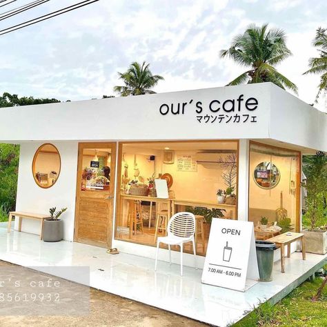 Japanese Bakery Aesthetic, Counter Design Cafe, Small Cafeteria Design, Food Stand Design Street, Small Space Cafe, Cafe Kiosk Design, Mini Cafe Design, Small Cafe Floor Plan, Tiny Cafe Design