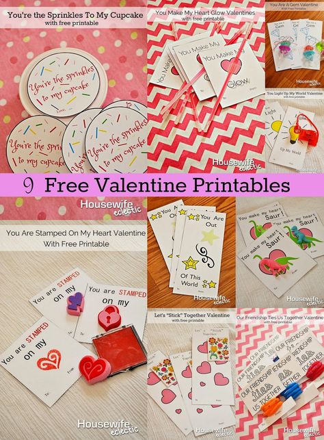 I can’t believe it is time to start thinking about what kind of Valentines to make already. These 9 easy ideas are ones I pulled together last year with just my printer and the dollar store. They were all a hit! Find the links to each printable below.   This Our Friendship Ties Us Together Valentine … Class Valentines Gifts, Holiday Deserts, Free Printable Valentines Cards, Printable Valentine Cards, Free Printable Valentines, Valentine Stuff, Printable Things, Valentine Printables, Valentines Watercolor