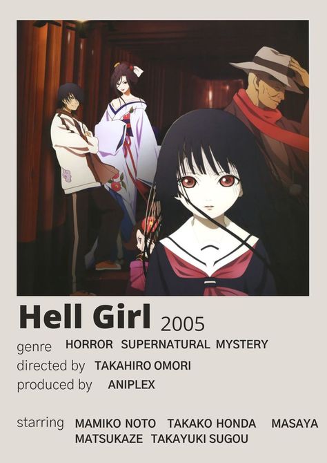 Mystery Anime, Japanese Horror Movies, Paranormal Aesthetic, Anime Name, Mystery Genre, Japanese Animated Movies, Hell Girl, Anime Suggestions, Good Anime Series