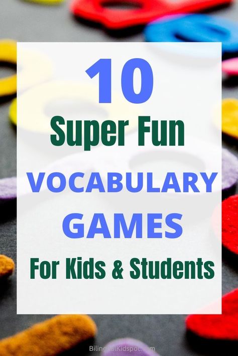 Language Games For Kids, English Word Games, Fun English Games, English Vocabulary Games, Esl Vocabulary Games, Vocabulary Games For Kids, English Games For Kids, Word Games For Kids, Esl Games