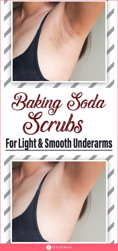 Smelly Underarms, Baking Soda Scrub, Dark Armpits, Unwanted Hair Growth, Underarm Hair Removal, Armpit Fat, Dark Underarms, Unwanted Facial Hair, Baking Soda Uses