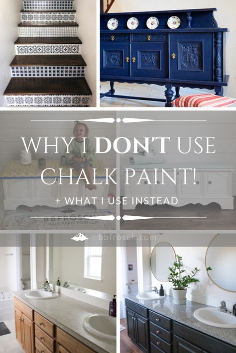 Why I Don't Use Chalk Paint Chalk Paint Furniture Diy, Refinish Furniture, Painting Landscapes, Painting Bedroom, Using Chalk Paint, Chalk Paint Colors, Chalk Paint Projects, Diy Chalk Paint, Bathroom Walls