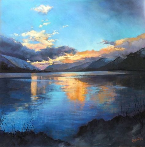 Oil Pastel Landscape, Chalk Pastel Art, Painting Pastel, Soft Pastel Art, Istoria Artei, Pastel Artwork, Oil Pastel Paintings, Pastel Landscape, Kunst Inspiration