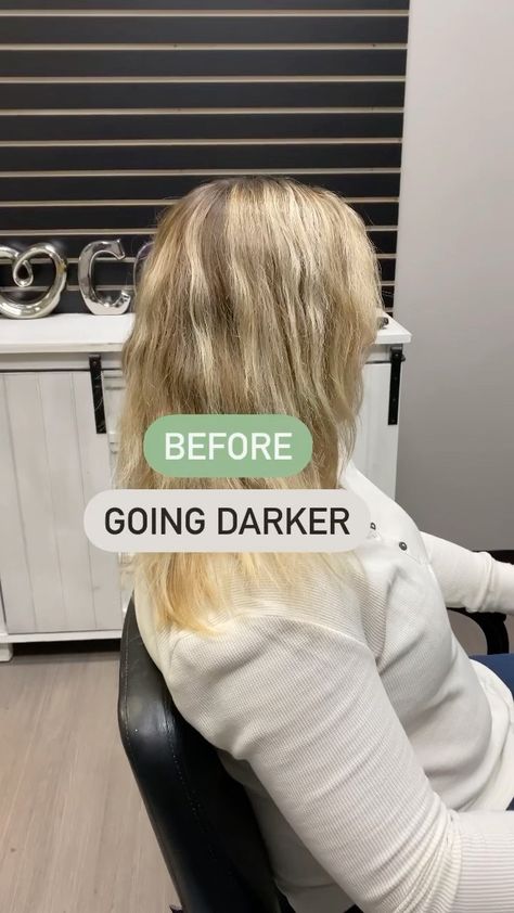 catherinelovescolor on Instagram: Dimension Drop 🌒 My go to when someone wants to go darker but keep some pockets of blonde ! It looks just like balayage but reverse 🔄!… Dark Blonde Balayage, Reverse Balayage, Dark Blonde, Blonde Balayage, Brunette Hair, Hair Videos, Cut And Color, When Someone, Hair Tutorial