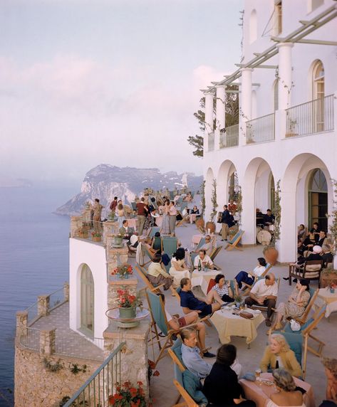 Capri, Italy in 15 vintage vacation photos: From the 1950s to the 1980s | Vogue France Vintage Italy Photos, Vintage Amalfi Coast Aesthetic, Capri Italy Aesthetic, 1980s Vogue, Italian Glam, Italy Capri, Vintage Capri, Italian Vogue, Dolce Far Niente