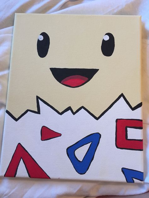 Pikachu Painting Easy, Pokemon Easy Painting, Simple Pokemon Painting, Pokemon Canvas Painting Easy, Naruto Painting Ideas On Canvas Easy, Pokemon Canvas Art, Pokemon Acrylic Painting, Minecraft Canvas Painting Diy, Pokemon Painting Ideas