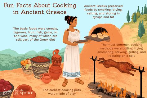 Discover What Cooking Methods Were Used in Ancient Greece Ancient Greece Food, Ancient Greece Lessons, Ancient Greek Food, Ancient Greece History, Greek Diet, Greece Food, Ancient Recipes, Greek Cooking, Greek Culture