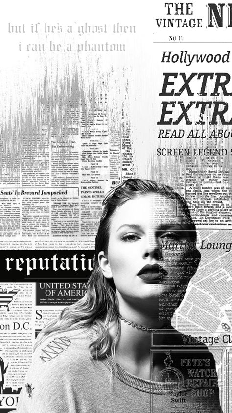 #taylorswift #reputation #taylorswiftreputation #reputationtaylorswift #blackandwhite #newspaper #animatedshuffle #music #musicshuffle #myfirstshuffle Taylor Swift Reputation Receipt, Taylor Swift Newspaper, Taylor Swift Newspaper Wallpaper, Reputation Song Posters, Taylor Swift Reputation Newspaper, Reputation Newspaper, Taylor Swif, Drawing Stencils, Taylor Swift Style