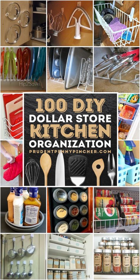 Organize your kitchen for cheap with these dollar store kitchen organization ideas. From clever pantry organization ideas to organizing kitchen cabinets, there are plenty of kitchen organizing ideas on a budget. These small kitchen organization ideas will help you maximize space. Dollar Store Kitchen Organization, Fridge Organization Dollar Store, Rustic Kitchen Designs, Modern Rustic Kitchen, Spice Rack Organization, Backsplash Trends, Kitchen Backsplash Trends, Diy Spice Rack, Kitchen Organization Ideas