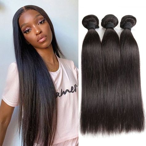 Straight Human Hair 3 Bundles Brazilian Virgin Hair Weave Bundles Silky Straight 12A Grade Unprocessed Hair Extensions Natural Black 100g/pc 22 24 26 inch Straight Weave, Straight Human Hair Bundles, Brazilian Straight Human Hair, Weave Ponytail, Brazilian Hair Bundles, Brazilian Hair Weave, Brazilian Virgin Hair, Straight Human Hair, Straight Wig