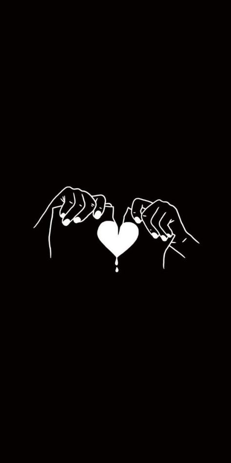 Black Heart Wallpaper, The Best Relationship, Heart Aesthetic, Wallpaper Iphone Lucu, Black Wallpaper Iphone Dark, Black And White Art Drawing, Cute Black Wallpaper, Mood Wallpaper, Dark Phone Wallpapers