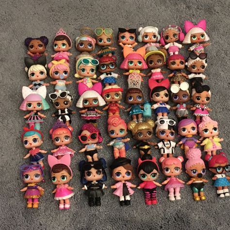 My daughter’s LOL doll collection! #lolsurprise #loldolls #mgaentertainment Lol Doll Aesthetic, Lol Doll House, Lol Toys, Shopkin Dolls, Lol Suprise, Lol Doll, Bunny Mom, Nostalgic Toys, Kids Makeup