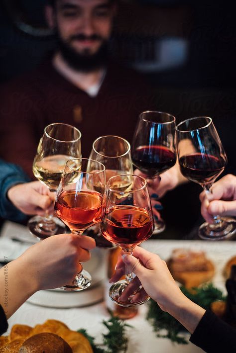 Friends having a toast in the restaurant by Boris Jovanovic for Stocksy United Wine Photography, Natural Wine, French Wine, Wine Parties, Wine And Dine, Wine Making, Wine Drinks, Wine Tasting, Wine Recipes