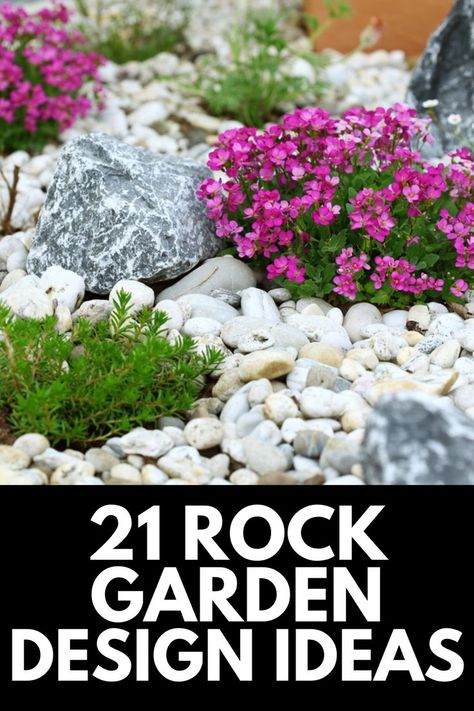 Backyard Rock Garden, Rock Flower Beds, Rock Yard, Rockery Garden, Rock Garden Ideas, Japanese Rock Garden, River Rock Garden, Pebble Garden, Landscaping With Large Rocks Front Yard