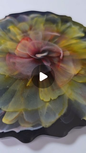 Daniel Cooper on Instagram: "I do love making these! 😍😍  Making a resin flower bloom.  I used my collab resin with Let's Resin.  I also used their alcohol inks but my home made white pigment paste from video 177.  Resin art, resin, epoxy resin art, resin flower, resin bloom  #resinart #resinartist #resin" Epoxy Flower Preservation, Alcohol Ink Resin Art, The Zombies, Flower Resin, Resin Projects, Epoxy Resin Art, Craft Printing, Art Resin, Alcohol Inks