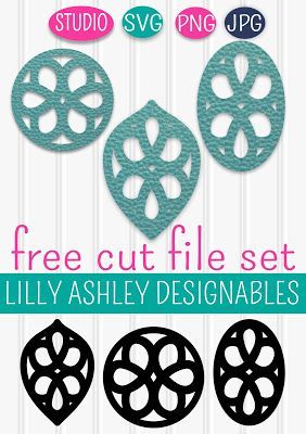 Make it Create by LillyAshley...Freebie Downloads: Free SVG Cut File Set Cricut Leather, Ideas Decoracion Navidad, Silhouette Jewelry, Silhouette Earring, Vinyl Accessories, Diy Leather Earrings, Free Cut Files, Diy Cricut, Silhouette Cameo Projects