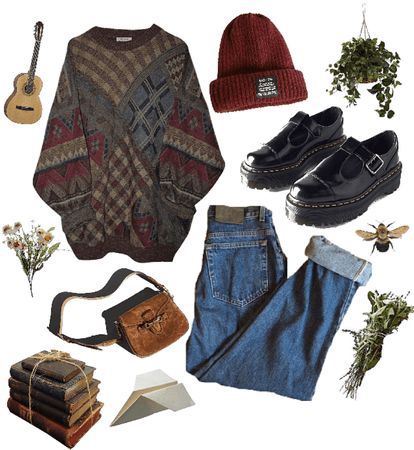 Vintage Autumn Aesthetic Outfits, Earthy Grunge Outfits Masc, Dark Academia Witch Aesthetic Outfit, Fairy Core Outfits Winter, Autumn Core Outfits, Cottage Grunge Outfits, Fairycore Winter Outfits, Cottagecore Grunge Outfits, Cottage Core Winter Outfits