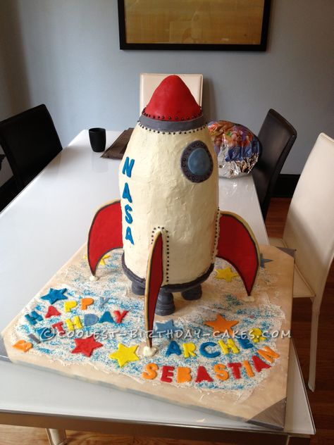 Nasa Party, Rocket Ship Cakes, Space Cakes, Plane Party, Ship Cake, Rocket Cake, Rocket Party, Space Cake, Tractor Cake