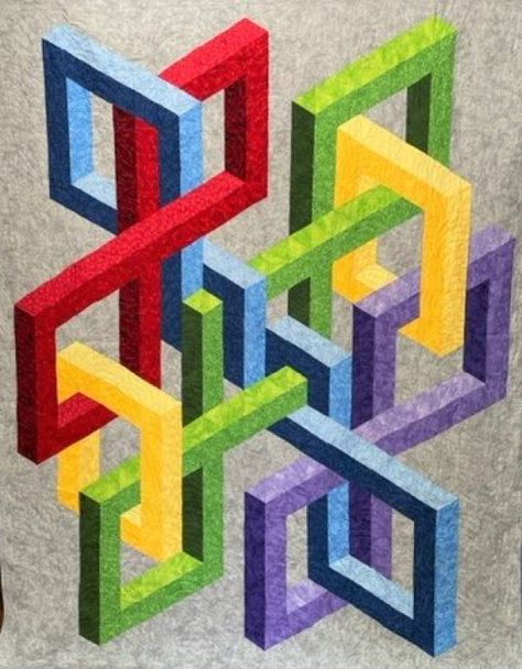 Esher Quilts, 3d Quilt Patterns, Geometric Quilts, Illusion Quilts, Whirligigs Patterns, Optical Illusion Quilts, Opt Art, Bargello Patterns, Graph Paper Designs