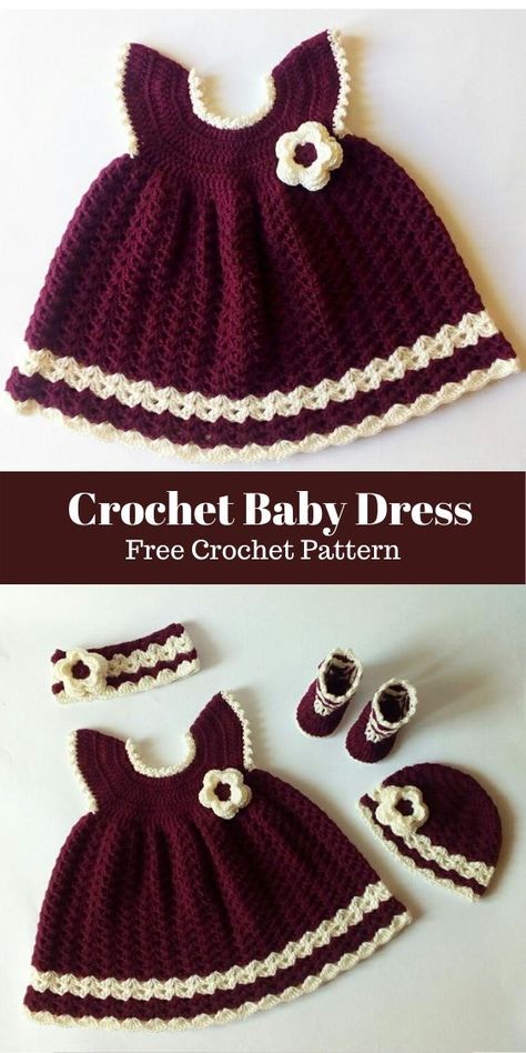 Crochet Baby Daisy Dress, Crochet Baby Clothes Knitting & Tools, Free Crochet Infant Dress Patterns, Free Crochet Baby Dress Patterns English, Free Crochet Newborn Dress Pattern, 4 Ply Crochet Patterns, Crochet Baby Dress Free Pattern Newborn Simple, Free Baby Dress Patterns 3-6 Month, Crochet Doll Outfit Free Pattern